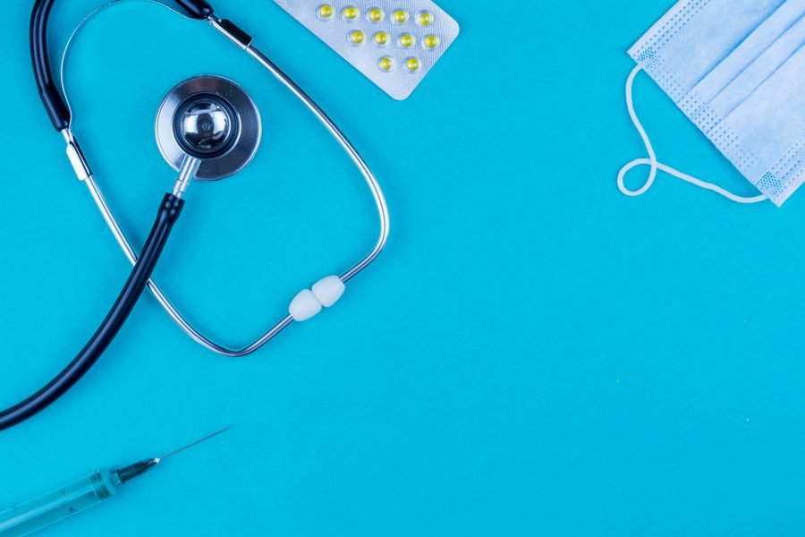 Stethoscope and medical supplies representing healthcare accounting